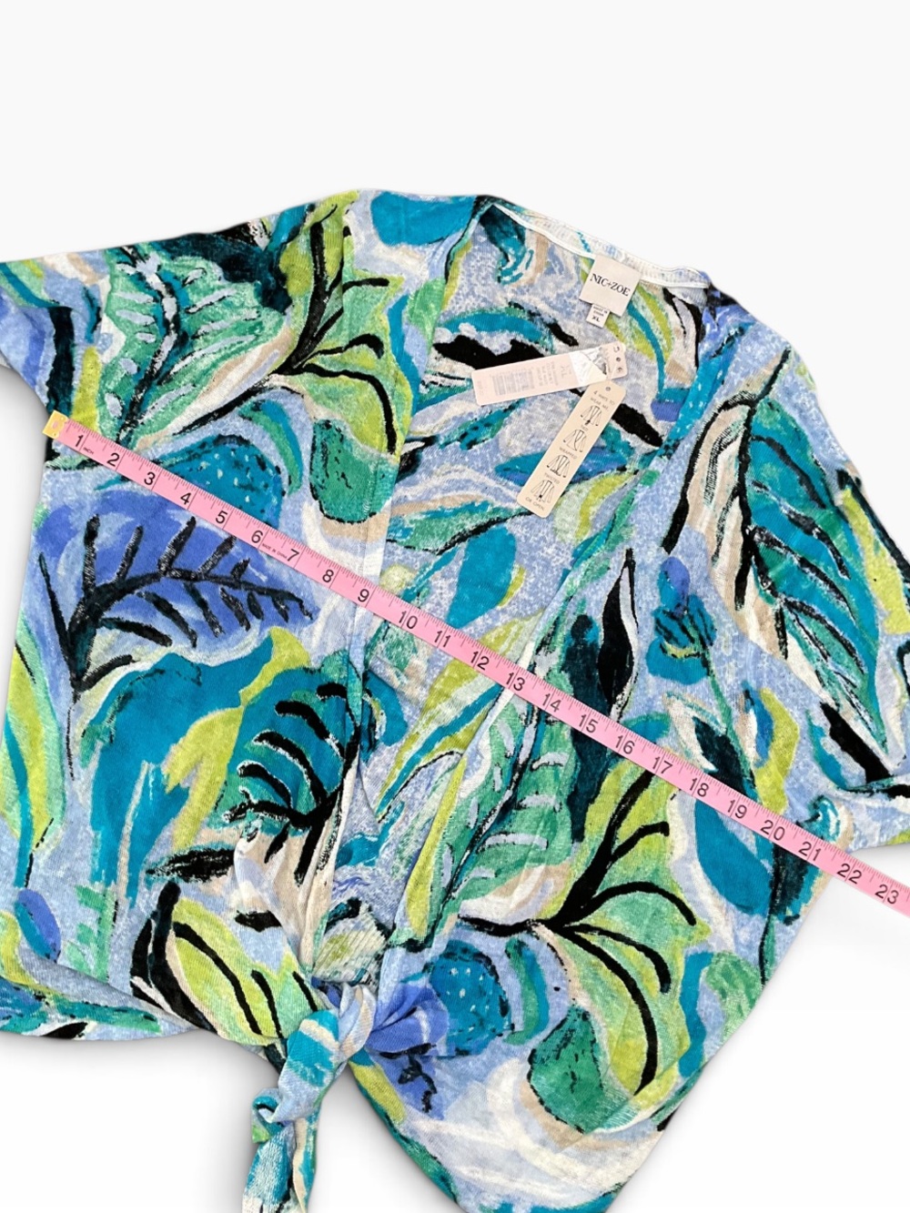 NIC + ZOE Island Beat 4 Way Cardigan Multi Blue Size XL NWT - Picture 2 of 6
